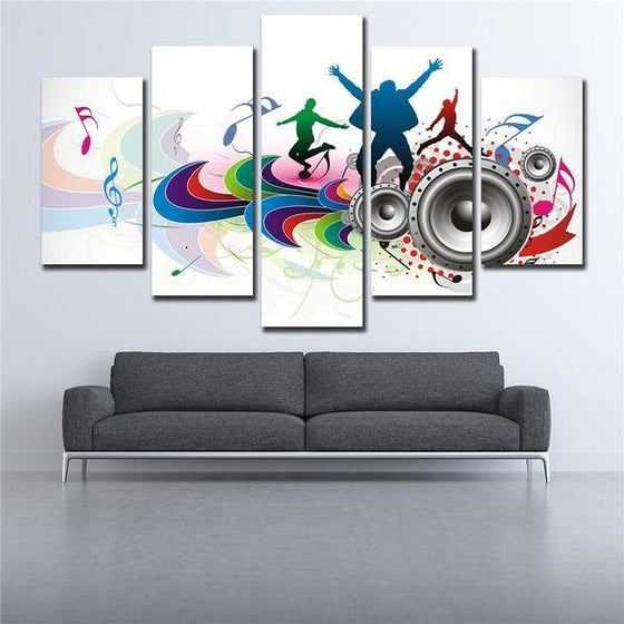 Colorful Music Wall Art Canvas