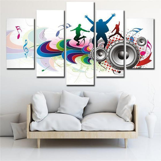 Colorful Music Wall Art Canvases