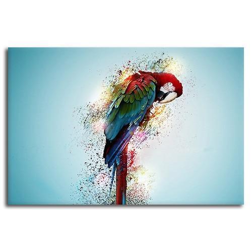 Colorful Parrot Canvas Wall Art Decors