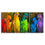 Colorful Parrots 3 Panels Canvas Wall Art