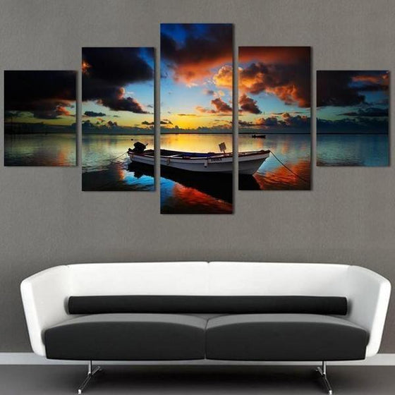 Colorful Sky Sea View Canvas Wall Art