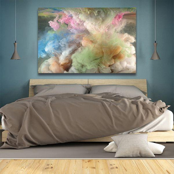 Colorful Smoke Abstract Canvas Wall Art Bedroom