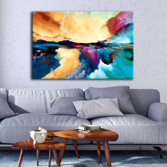 Colorful Universe Abstract Canvas Wall Art Decor