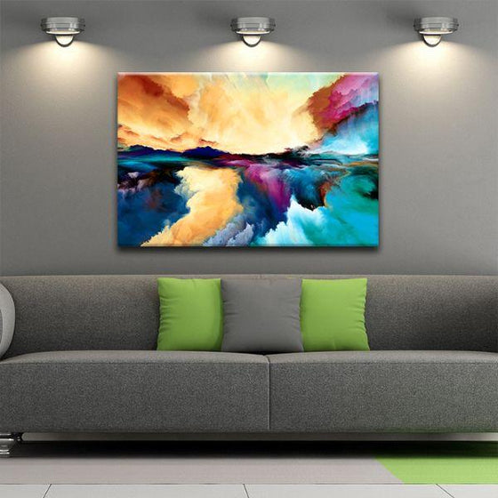 Colorful Universe Abstract Canvas Wall Art Living Room