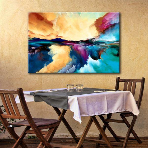 Colorful Universe Abstract Canvas Wall Art Print