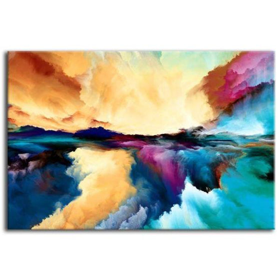 Colorful Universe Abstract Canvas Wall Art