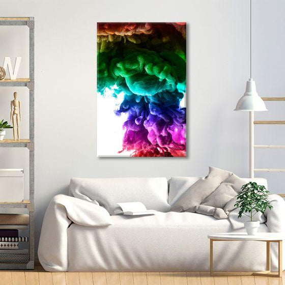 Colorful Water Abstract Canvas Wall Art Print