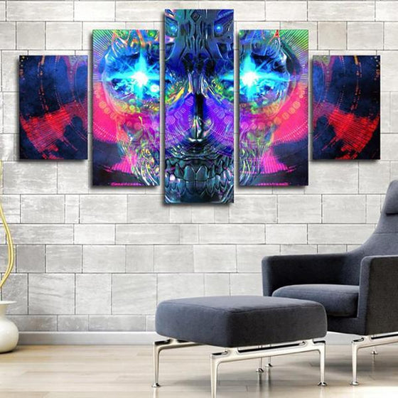 Contemporary Colorful Skull Wall Art