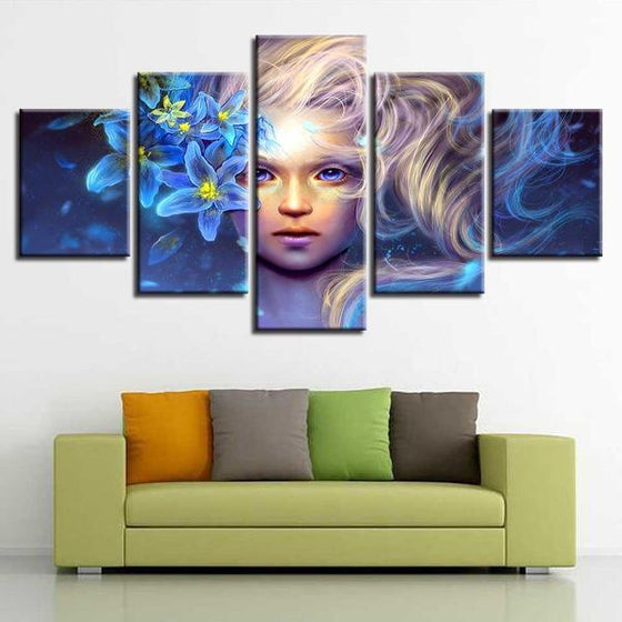 Contemporary Floral Wall Art Living Room
