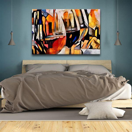 Contemporary Glass Of Wine Canvas Wall Art Bedroom