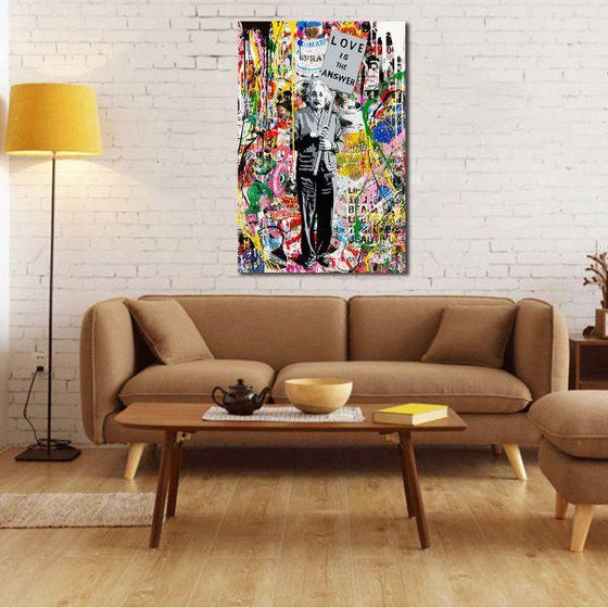 Contemporary Love Is The Answer Canvas Wall Art Print