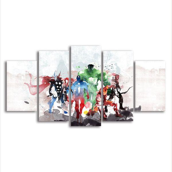 Contemporary Mighty Heroes Canvas Wall Art