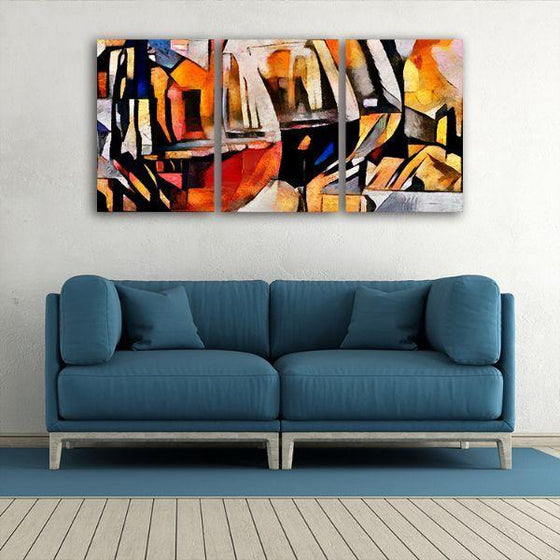 Contemporary Wine Glasses 3 Panels Canvas Wall Art Living Room
