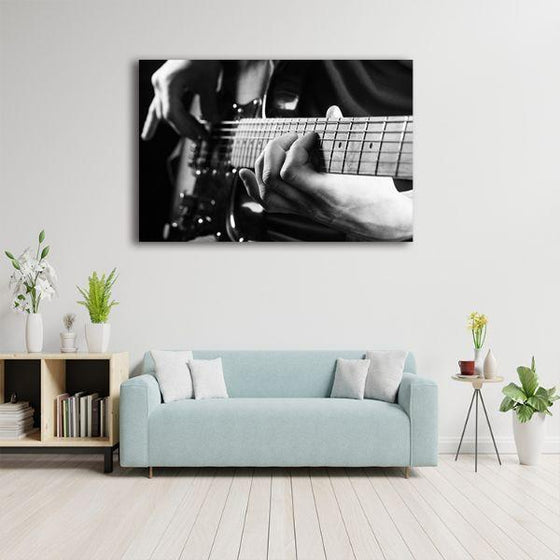 Cool Electric Guitar 1 Panel Canvas Wall Art Print