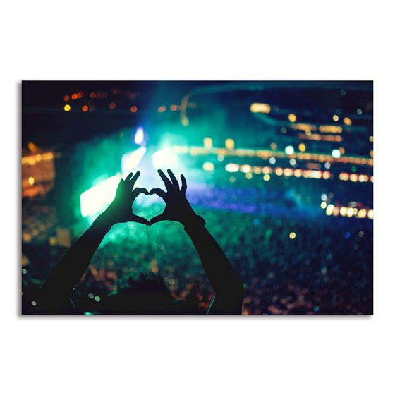 Crowd At A Music Concert Canvas Wall Art
