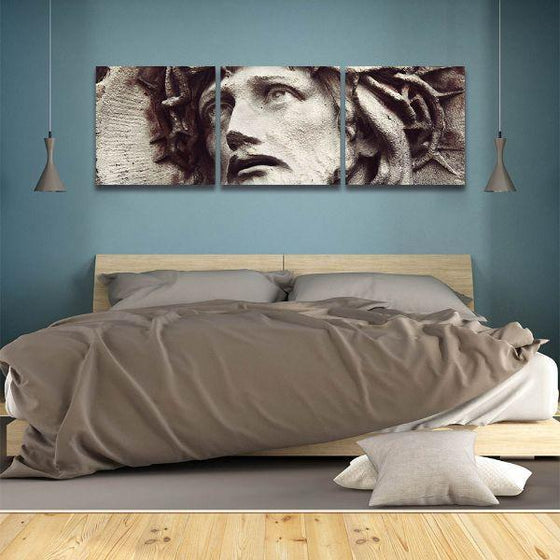 Crown Of Thorns 3 Panels Canvas Wall Art Print