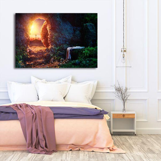 Crucifixion At Sunrise Canvas Wall Art Bedroom