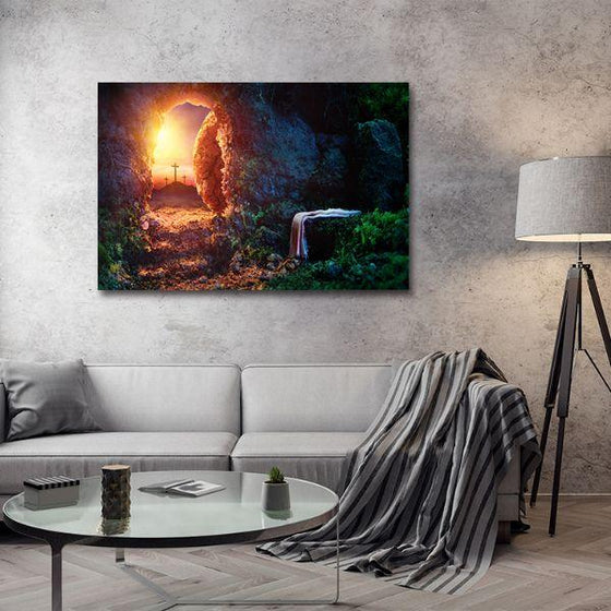 Crucifixion At Sunrise Canvas Wall Art Living Room