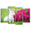 Cuddly Rabbit & Flowers 4 Panels Canvas Wall Art