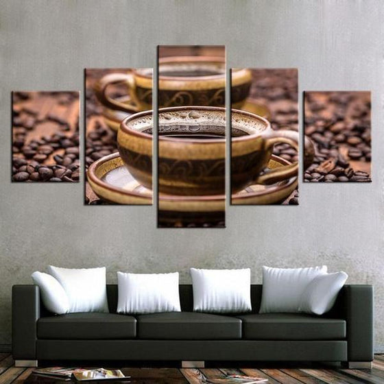 Freshly Brewed Hot Coffee Canvas Art Prints