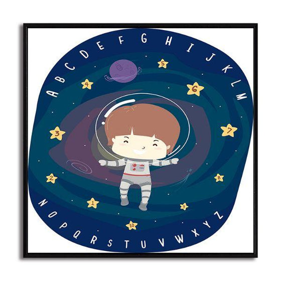 Cute Astronaut Kid Canvas Wall Art Print