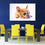 Colorful French Bulldog Canvas Wall Art Dining Room