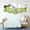 Cute Rabbit In The Grass 5 Panels Canvas Wall Art  Bedroom