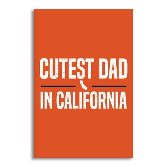 Cutest Dad Quote Canvas Wall Art