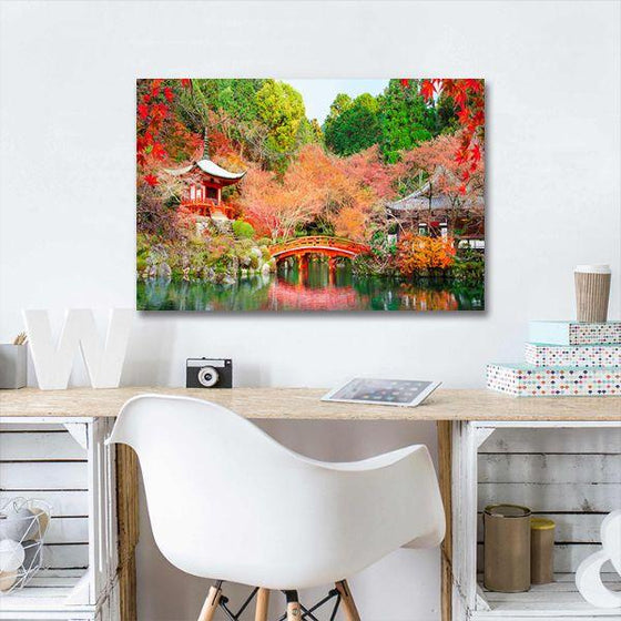 Daigoji Temple In Autumn Canvas Wall Art Decor