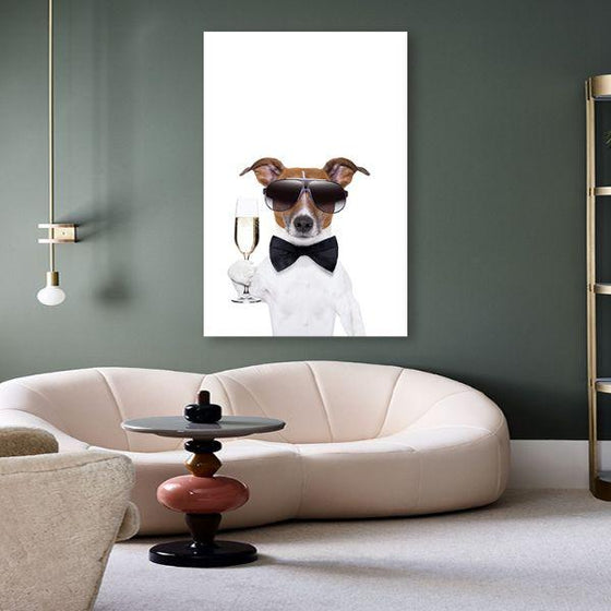 Classy Beagle Canvas Wall Art Print