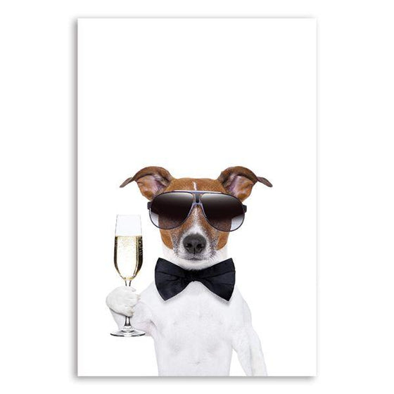 Classy Beagle Canvas Wall Art