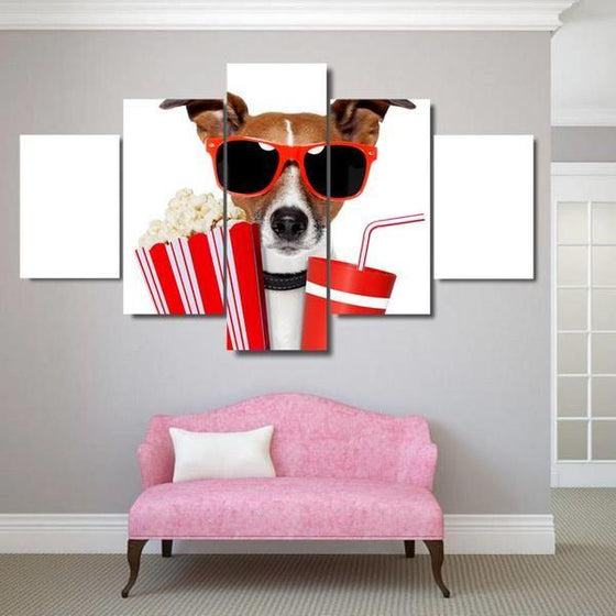 Dogs Playing Pool Wall Art Canvas
