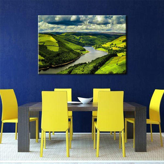 Dordogne River In France Canvas Wall Art Dining Room