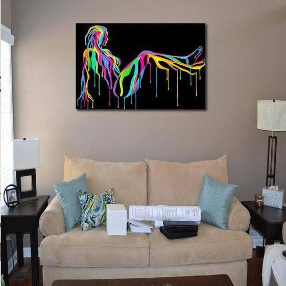 Dripping Woman Body Form Wall Art Living Room