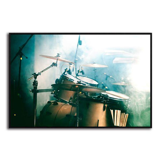 Drums Set On Stage Canvas Wall Art Decor