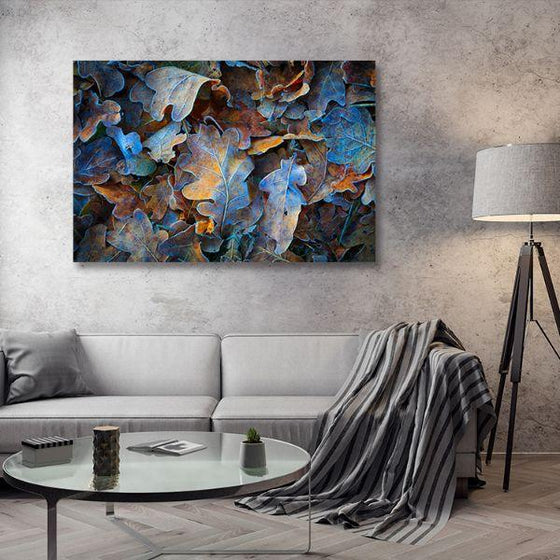 Dry Autumn Leaves Canvas Wall Art Decor