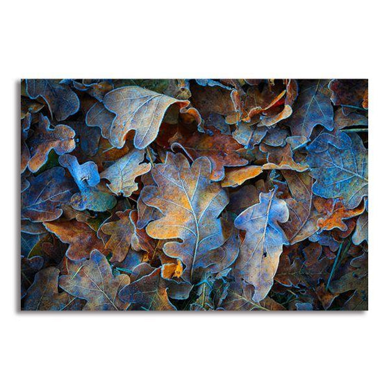 Dry Autumn Leaves Canvas Wall Art