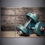 Blue Dumbbells Fitness Bodybuilding Canvas Wall Art