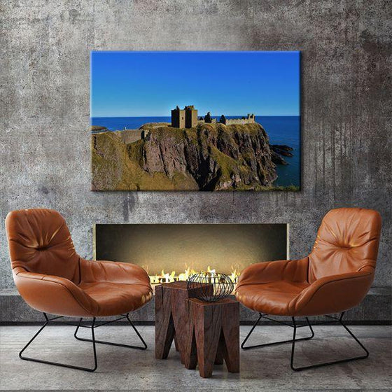 Dunnottar Castle In Scotland Canvas Wall Art Decor