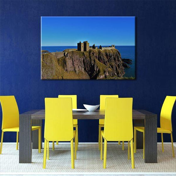 Dunnottar Castle In Scotland Canvas Wall Art Dining Room