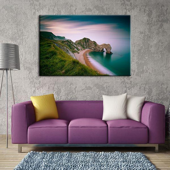 Durdle Door Scenic View Canvas Wall Art Living Room