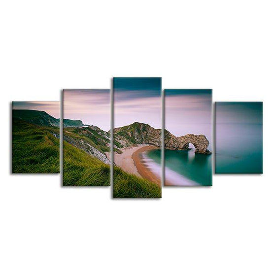 Durdle Door Scenic View 5 Panels Canvas Wall Art