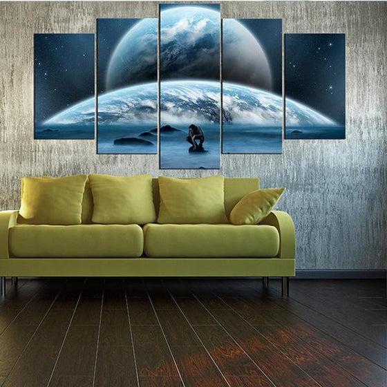Earth View Wall Art Canvas