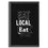 Eat Local & Fresh Quote Canvas Wall Art