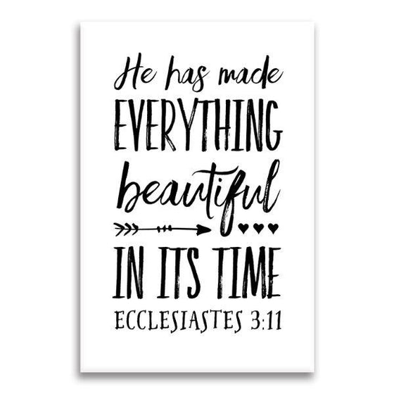 Ecclesiastes 3:11 Verse Canvas Wall Art