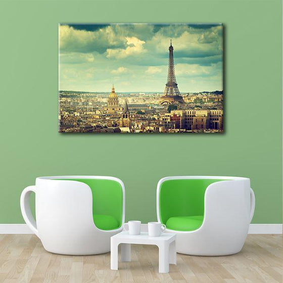 Eiffel Tower & Paris View Canvas Wall Art Decor