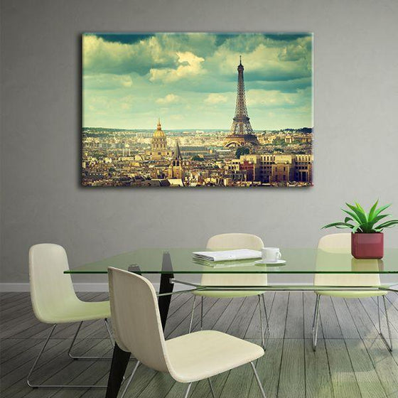 Eiffel Tower & Paris View Canvas Wall Art Office