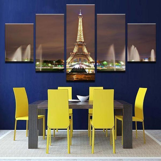 Eiffel Tower Architecture Wall Art Canvases
