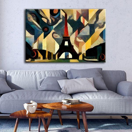 Eiffel Tower Cubism Canvas Wall Art Living Room