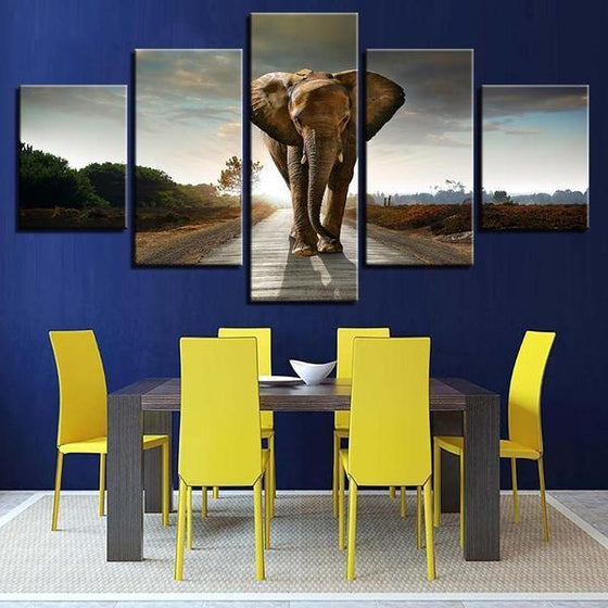 Elephant Wall Art Baby Room Canvas